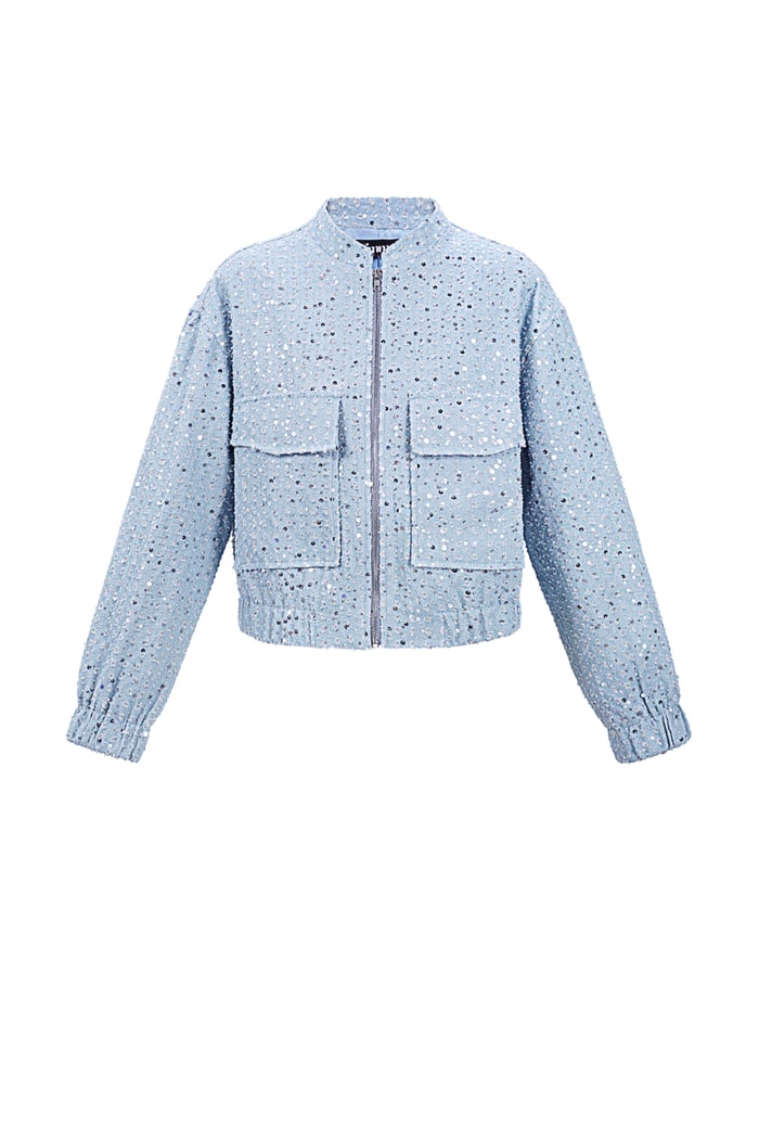 Denim jacket with sequins - Light Blue 